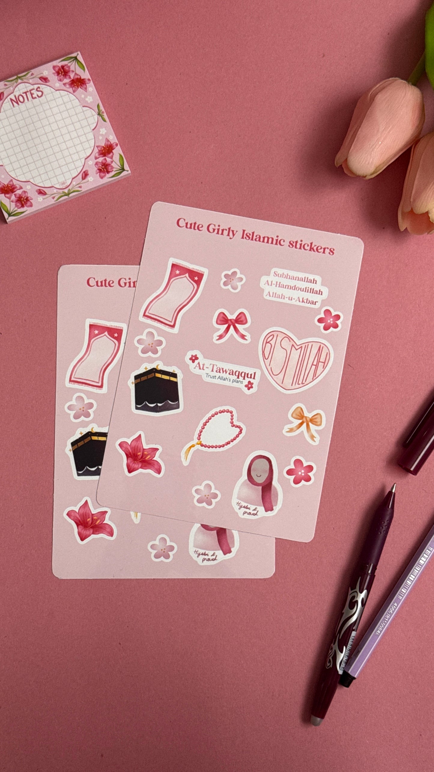 Planche de stickers - Cute Girly Islamic - Lily in bloom