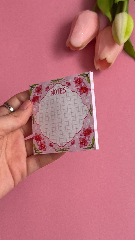 Bloc note autocollant - Lily in bloom