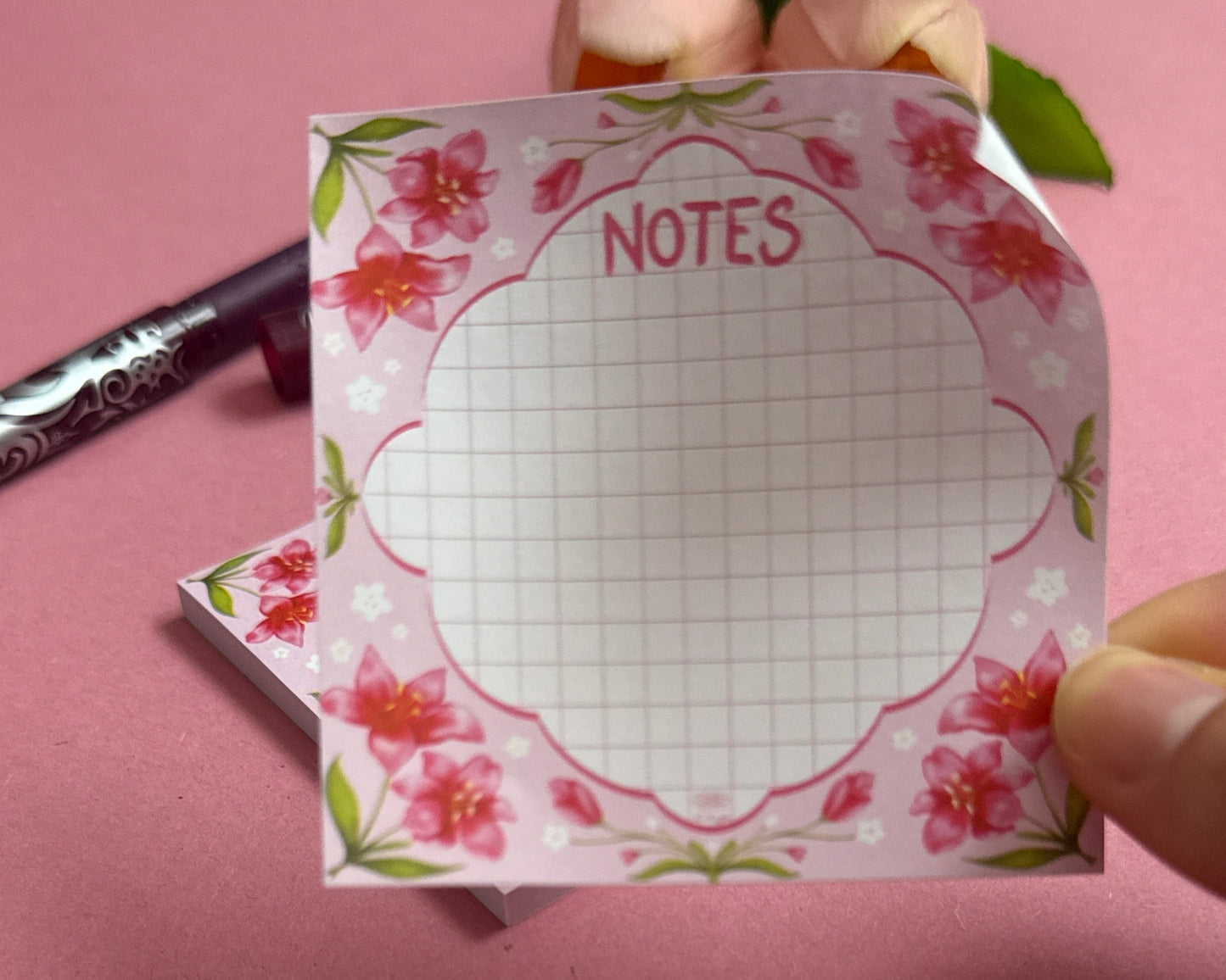 Bloc note autocollant - Lily in bloom