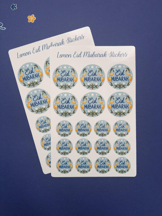 Planche de stickers - Eid mubarak - Lemon